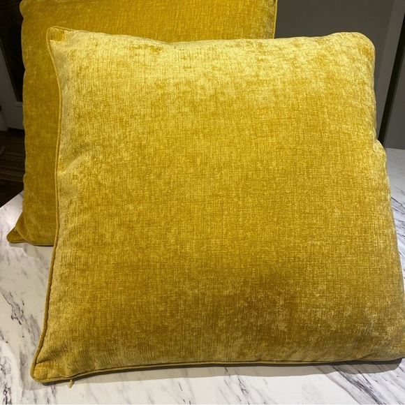 Urban Barn Clooney Cushions Throw pillows in Dijon 24” x 24” set of 2 - Picture 6 of 11